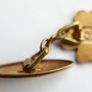 Vintage Trefoil Cufflinks: Reverse Carved Lucite, Gilded Copper Image 5