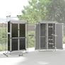 Garden Tool Shed Outdoor Storage Cabinet with Removable Shelves with Asphalt Roof Image 2