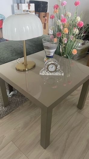 high gloss side table