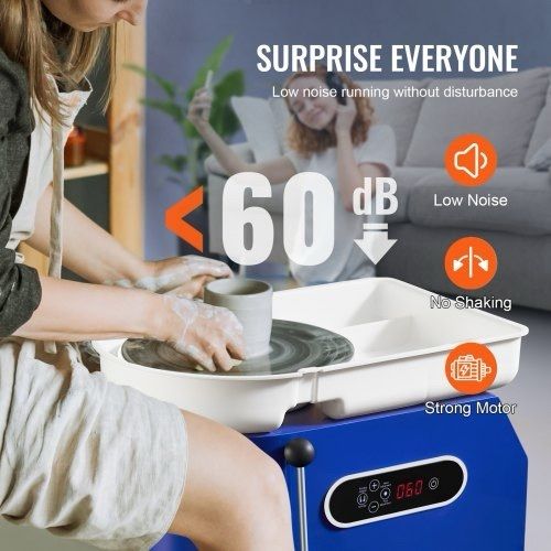 NEW SALE | Pottery Wheel 11in Ceramic Wheel Foot Pedal Sculpting Tools Apron 450W
