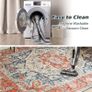 FREE EXPRESS SHIPPING Washable Rugs Living Room Non Slip Area Rugs for Bedroom Machine Washable Rug Soft Short Pile Large Living Room Rug Vintage Oriental Boho Rug Non Shedding Dense Rugs 80x150cm Orange Image 2