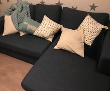 Navy Corner Sofa Right Hand Chaise
