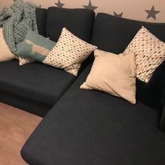 Navy Corner Sofa Right Hand Chaise