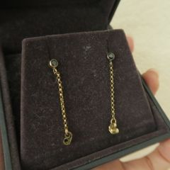 14kt GoldFill Black Chain Earstuds