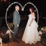 rainbow glitter A line wedding dress with pockets Image 4