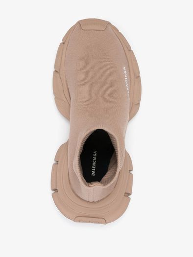 Authentic Balenciaga Speed Sneakers - Beige - Size EU 37/ UK 4