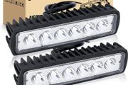 2PCS 18W Led Work Spot Light Bar 6in Car Spot Beam Slim Driving Lamp 12V 24V Waterproof for Car Truck Boat SUV ATV 4WD Offroad