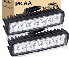 2PCS 18W Led Work Spot Light Bar 6in Car Spot Beam Slim Driving Lamp 12V 24V Waterproof for Car Truck Boat SUV ATV 4WD Offroad