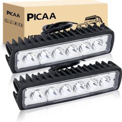2PCS 18W Led Work Spot Light Bar 6in Car Spot Beam Slim Driving Lamp 12V 24V Waterproof for Car Truck Boat SUV ATV 4WD Offroad