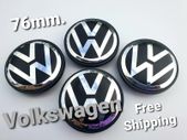 4x VW 70mm Black Chrome logo Volkswagen Touareg 7L6601149B alloy wheel centre caps cap Hub Cover 70
