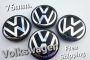 4x VW 70mm Black Chrome logo Volkswagen Touareg 7L6601149B alloy wheel centre caps cap Hub Cover 70