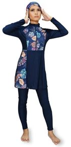 Brand New Musuly full-body burkini with floral design and skirt