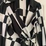 River Island Black & White Checkered Print Top Image 5