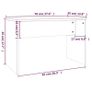 Dressing Table Set with LED White Engineered Wood Image 10