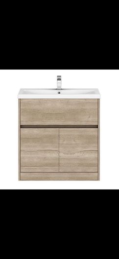 Ikoma Bathroom Vanity Unit & Basin Halifax Oak