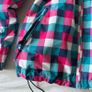 Checkered Pink and Blue Women's Ski Jacket Stuf Image 8