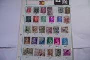 A Collection of Stamps from Spain on loose pages