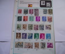 A Collection of Stamps from Spain on loose pages