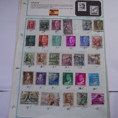 A Collection of Stamps from Spain on loose pages