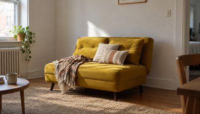 Mustard yellow sofa bed