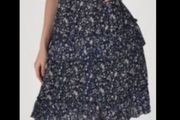 dress Bnwt shoestring strap navy patterned dress size medium baloot