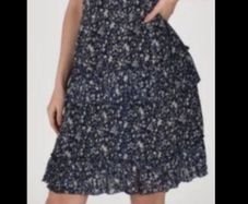 dress Bnwt shoestring strap navy patterned dress size medium baloot