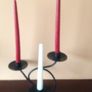 Beautiful Cast Iron Candle Holder with 3 new candles Image 2