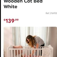 nested sorrento wooden cot bed white