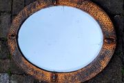 Antique arts &amp; crafts copper mirror