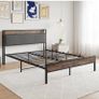 King Size Bed Frame with Wooden Storage Image 5