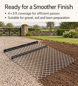 ATV Drag Harrow 4ft x 5ft Tractor Driveway Leveller