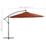 Cantilever Umbrella with LED Lights Terracotta 350 cm Image 9