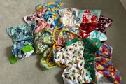 Cloth Nappy - pocket nappies no brand 9 nappies and 2 wraps