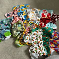 Cloth Nappy - pocket nappies no brand 9 nappies and 2 wraps