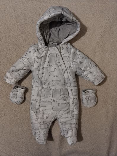 Rock A Bye Baby Boutique Waterproof Warm Pram Suit, Snow Suit with mittens