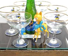 vintage original Babycham glasses