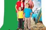 Green Screen Background Kit, 2m x 3m (9.5 x 6.5 ft) Photography Backdrop, Portable GreenScreen for Live Streaming, Zoom Meeting, Gaming, Portrait, Video Shooting (FREE POSTAGE)