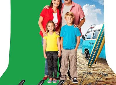 Green Screen Background Kit, 2m x 3m (9.5 x 6.5 ft) Photography Backdrop, Portable GreenScreen for Live Streaming, Zoom Meeting, Gaming, Portrait, Video Shooting (FREE POSTAGE)