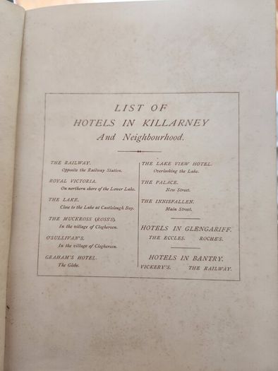 Souvenir Of Killarney. Rare 1892 First Edition Hardback In Good Condition.
