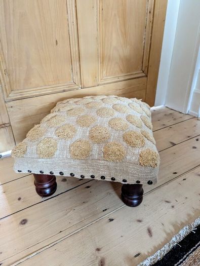 Charming Boho Tufted Footstool