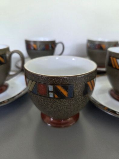 Cups Saucers Sugar Bowl Creamer Denby