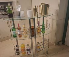 Bar Chrome And Glass