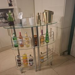 Bar Chrome And Glass