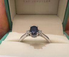 diamond/saphire ring