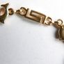 Vintage 24K GF Gold Filed Bracelet Bangle with Dolphins length 8" - 11,33g Image 5