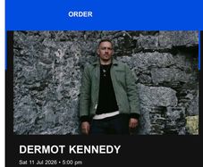 2 Dermot Kennedy Tickets, Aviva Stadium, Sat 11 July