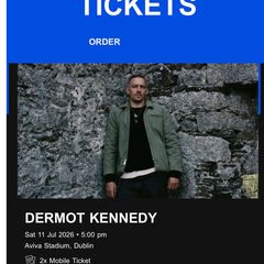 2 Dermot Kennedy Tickets, Aviva Stadium, Sat 11 July
