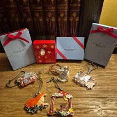 Newbridge Silverware Christmas Ornaments Bundle | Angel, Train, Fox & More | Boxed Collectibles