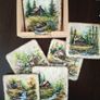 Set of 6 Wooden Coasters in a Box Image 4