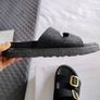 Women Buckle Decor Flatform Slidder Sandals Image 8